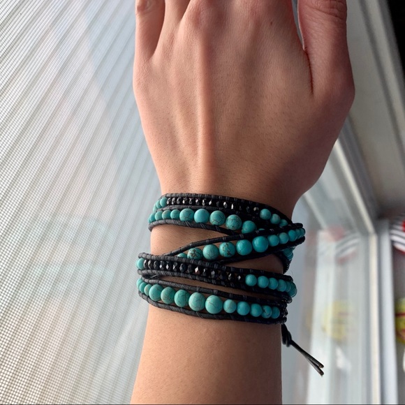 Turquoise wrap bracelet - Picture 2 of 3